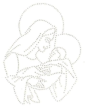 Вышивка по точкам на картоне