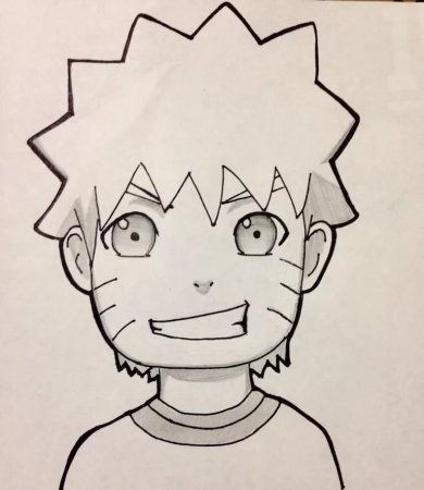 Маленький Наруто для срисовки