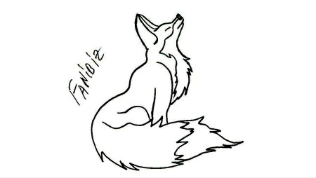 Лисичка рисунок для срисовки