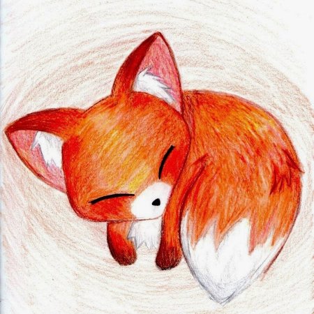 Лисичка рисунок