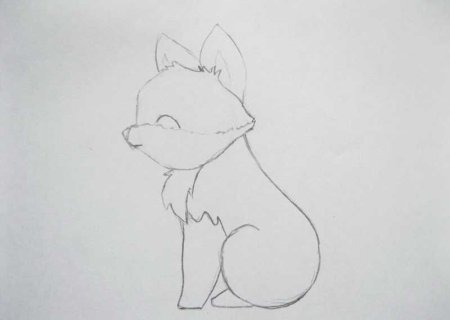 Лиса карандашом для срисовки легко