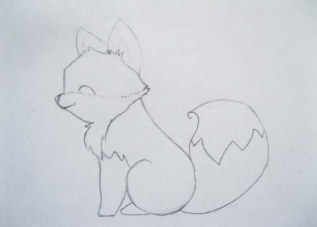 Лиса для рисования карандашом легко