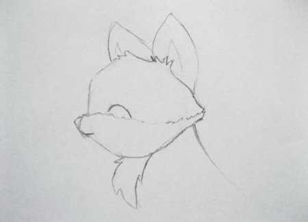 Лисёнок рисунок карандашом легкий