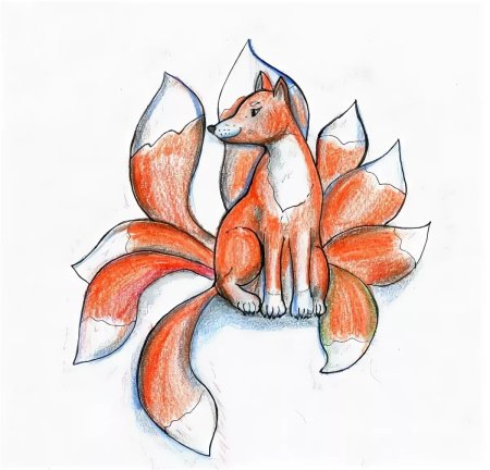Рисунок лисы легкий