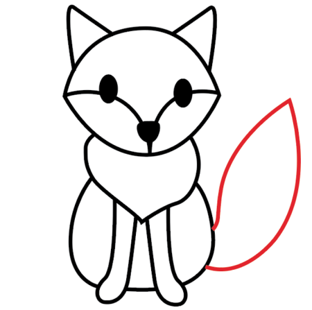 Лиса рисунок карандашом для детей