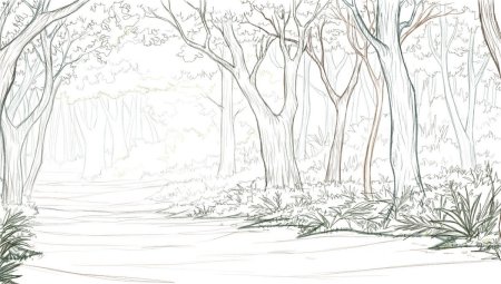 Поэтапное рисование природы