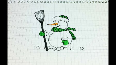 Новогодние рисунки ручкой