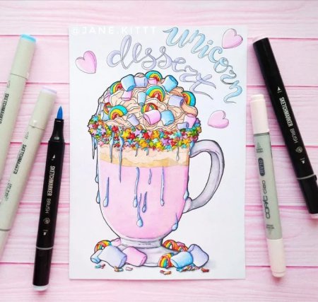 Маленькие рисуночки маркерами