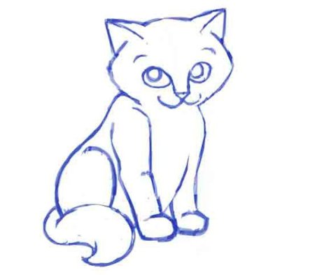 Рисунки котов карандашом для начинающих