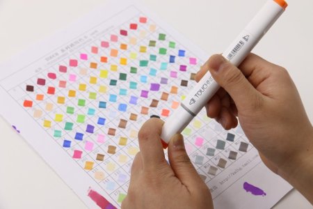 Легкий цветок маркерами