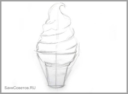 Мороженое для срисовки карандашом
