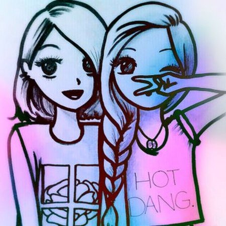 Лёгкие рисунки для подруг