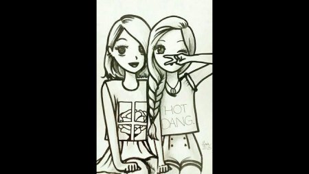 Красивые рисунки для подруги легкие