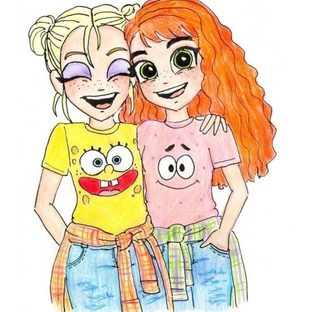 Дружба рисунок карандашом