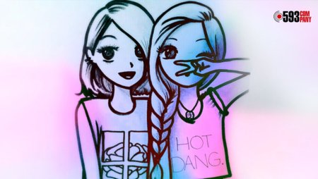 Рисунки поэтапно подруги