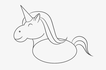 Поэтапное рисование единорога для детей