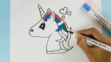 Единорог рисунок по этапно