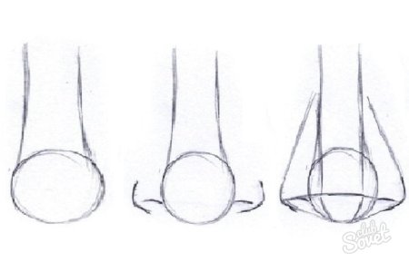 Как нарисовать нос человека п