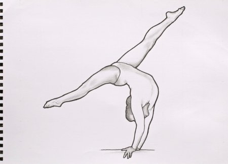 Гимнастка рисунок карандашом для срисовки