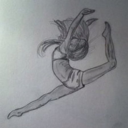 Гимнастка рисунок карандашом для срисовки