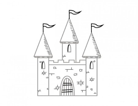 Замки для рисования простые