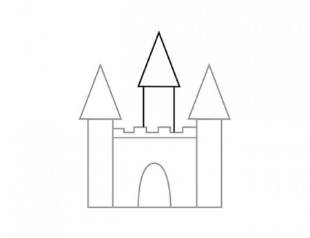 Поэтапное рисование замка