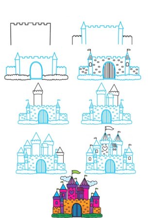 Замок для рисования для детей