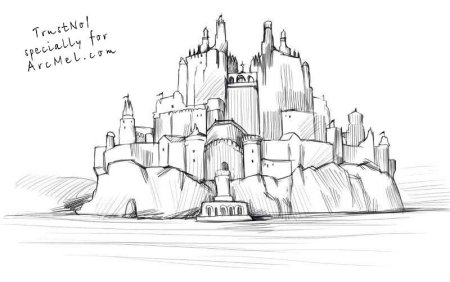 Замок карандашом пошагово