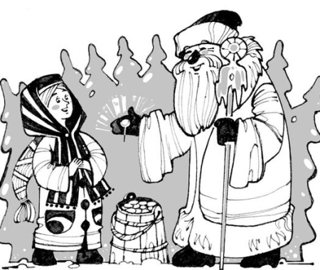 Иллюстрация к сказке Мороз Иванович для 3 класса