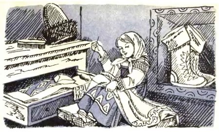 Раскраска госпожа Метелица братья Гримм