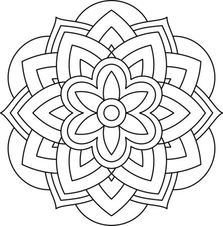 Раскраска Мандала
