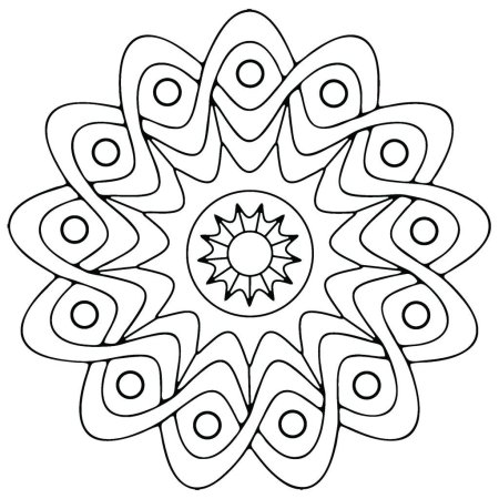 Раскраска Мандала для детей