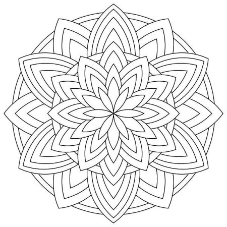 Мандала раскраска простая