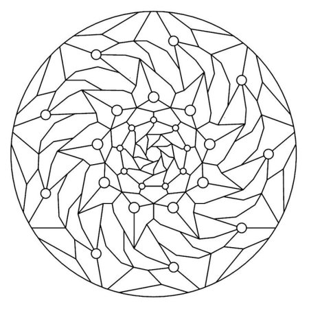 Геометрические мандалы для раскрашивания