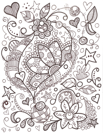 Раскраски в стиле дудлинг для детей