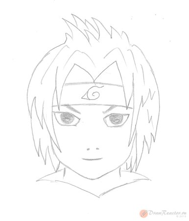 Портрет Саске карандашом