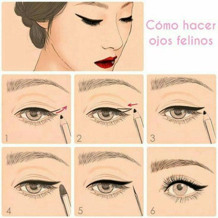 Стрелки на глазах схема