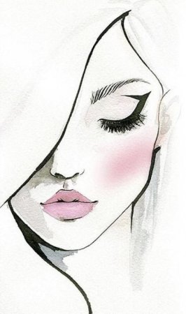 Эскиз женского лица