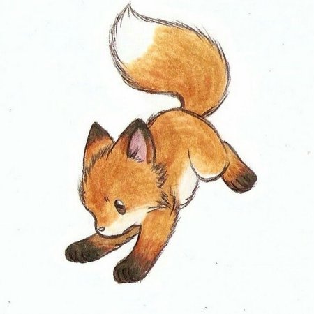 Лиса детский рисунок