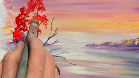 Правополушарное рисование осенний пейзаж