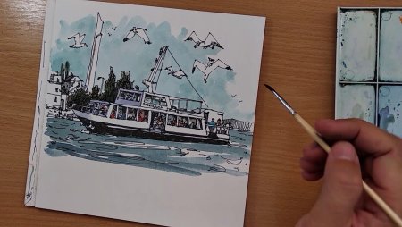 Рисунки чёрной гелевой ручкой