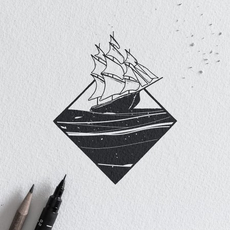 Рисунок гелиевой ручкой