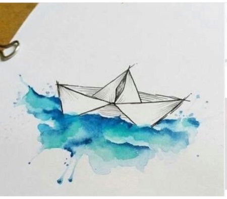 Рисунки чёрной гелевой ручкой