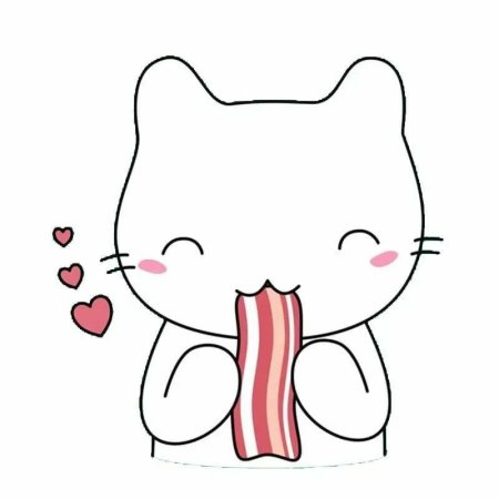 Рисунок кота легкий для срисовки