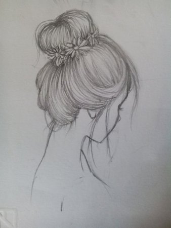 Рисунок девушки карандашом