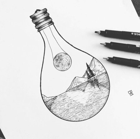 Рисование скетчей маркерами