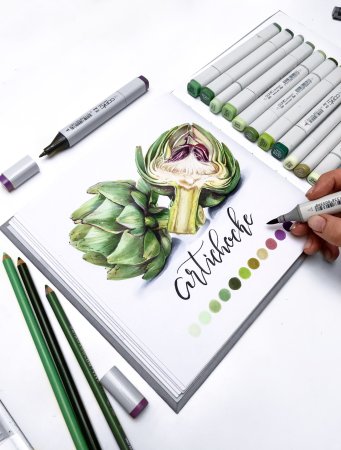 Скетчи маркерами для начинающих