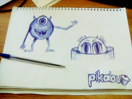 Рисунки ручкой в тетра