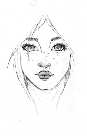 Рисунок девушки карандашом