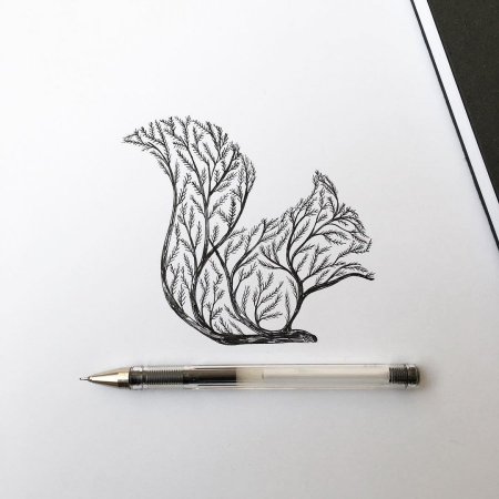Красивые рисунки гелевой ручкой